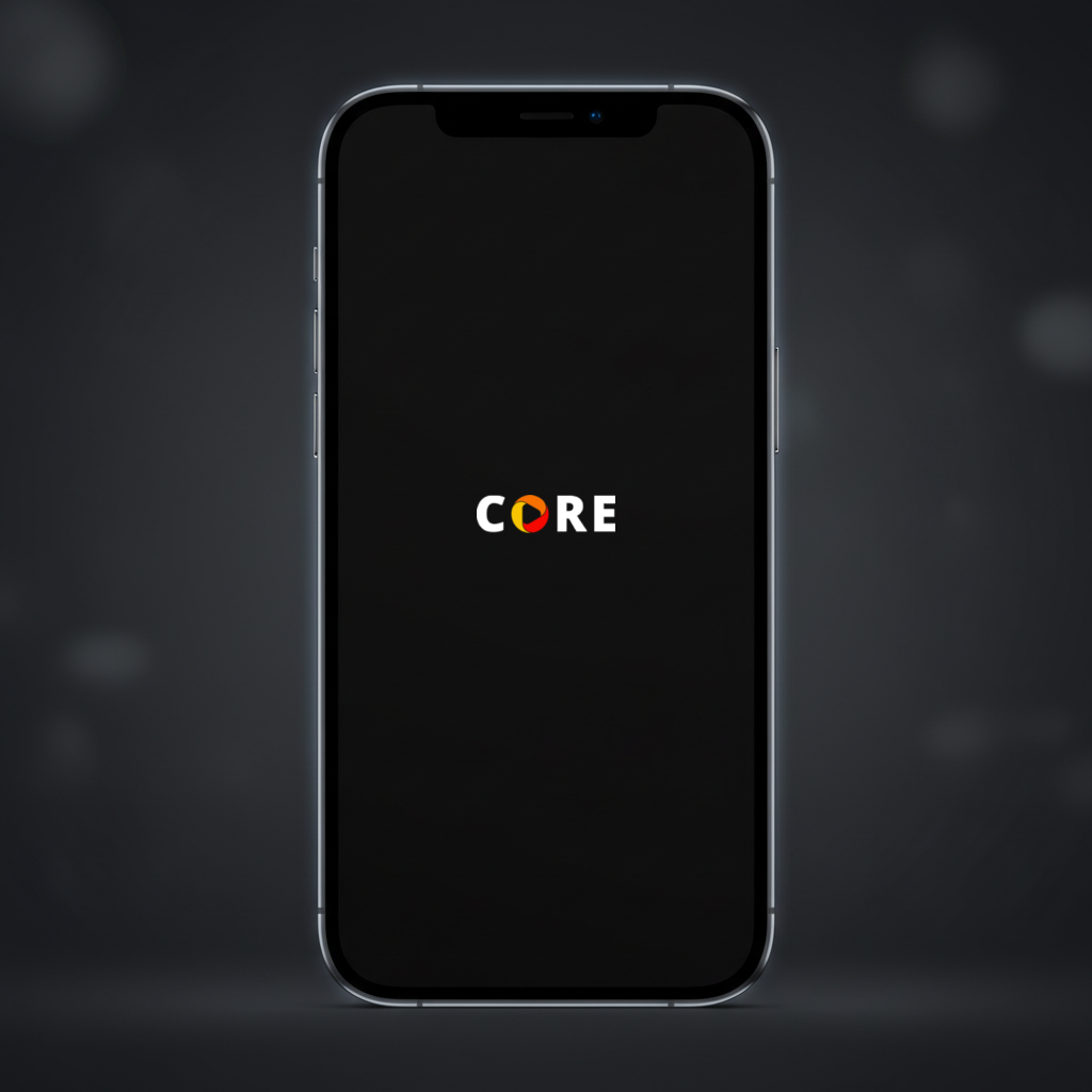 Celular exibindo Core Play IPTV