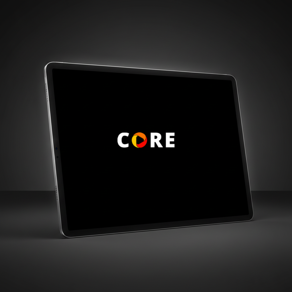 TV Box e Chromecast exibindo Core Play IPTV